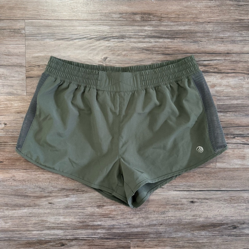 Dark Green Athletic Shorts with Lining